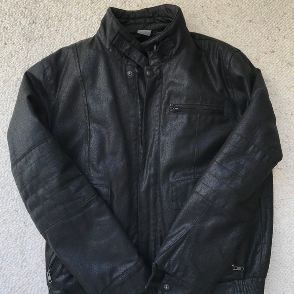 Armani Exchange Black Men's Jacket Moto Style - Picture 4 of 9